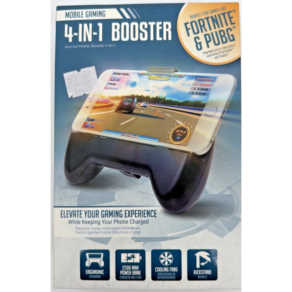 Emerge 4-in-1 Mobile Gaming Booster Grip Controller Fan Power Bank ETZGFANPB NIB